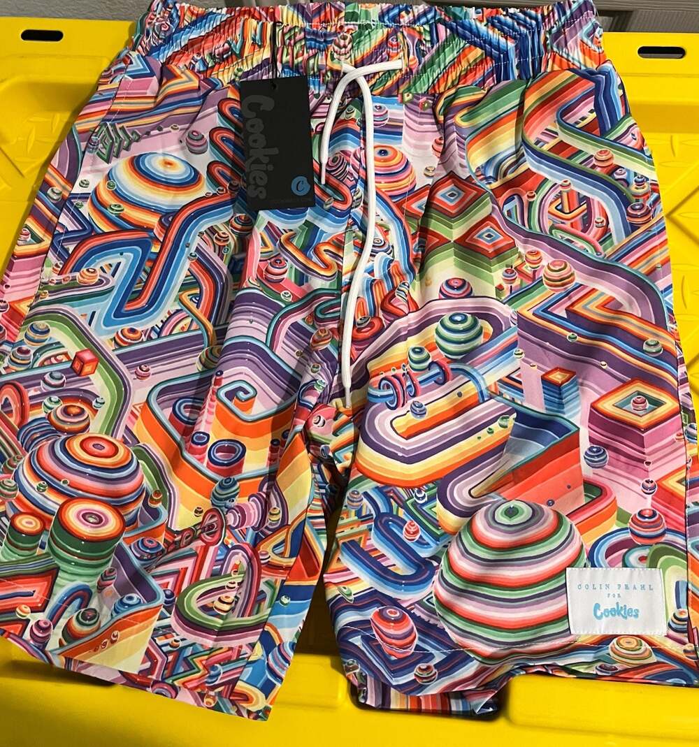 Cookies x Colin Prahl Abstract Print Drawstring Shorts
